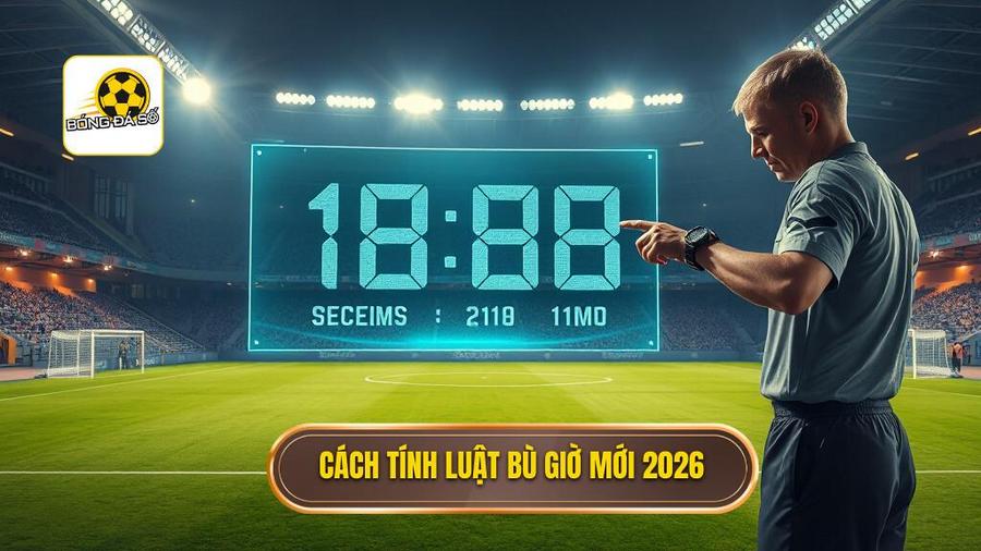 Luật bù giờ mới nhất 2026: Cuộc cách mạng về thời gian trong bóng đá hiện đại 2 Chi tiết cách tính thời gian theo Luật bù giờ mới nhất 2026