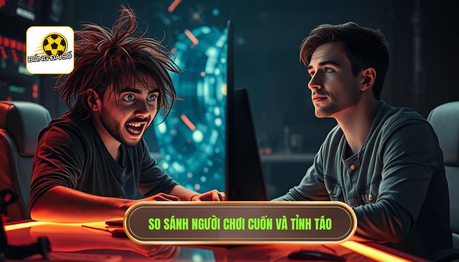 Bảng so sánh giữa Người chơi bị cuốn và Người chơi tỉnh táo